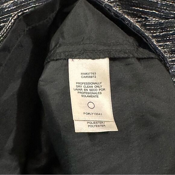 LAUNDRY by Shelli Segal Metallic Tiny Blue Sequined Skirt Size 6 - Picture 12 of 13